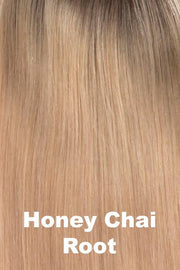 Belle Tress Wigs Toppers - Remy Human Hair Lace Front Mono Top 14" (#1000) Enhancer Belle Tress Honey Chai Root  