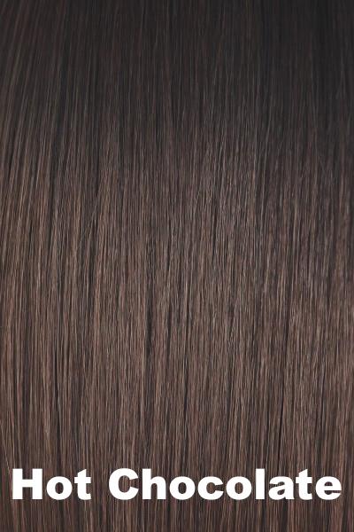 Color Hot Chocolate for Orchid wig Sassy (#4111). Dark brown base with subtle medium golden brown undertones.
