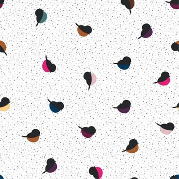 Color Snow Chirps for Jon Renau head wrap Softie Boho Beanie Prints (#SBBP). 