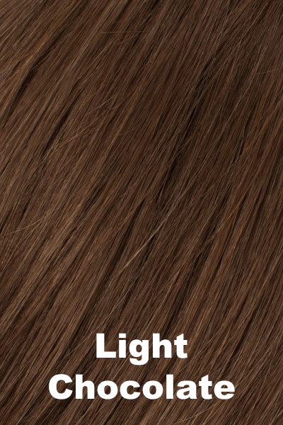 Color Light Chocolate for Tony of Beverly wig Mirage.  Medium chocolate brown with a subtle red undertone.