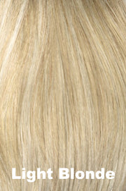 Color Swatch Light Blonde for Envy top piece  Pouf Positive.  Golden blonde with creamy blonde and platinum blonde highlights.