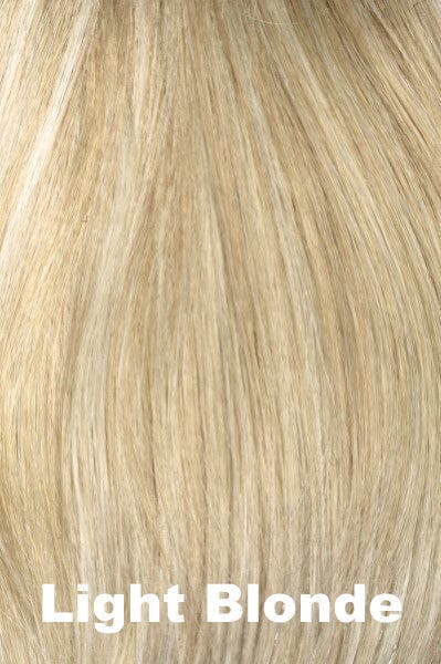 Color Swatch Light Blonde for Envy wig Suzi.  Golden blonde with creamy blonde and platinum blonde highlights.