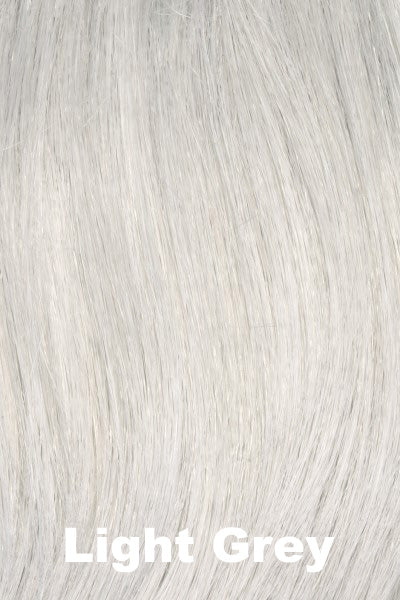Color Swatch Light Grey for Envy wig Paula Human Hair Blend.  Silver and white grey blend.