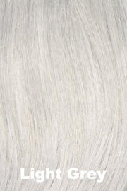Color Swatch Light Grey  for Envy wig Yuri Human Hair Blend.  Silver and white grey blend.