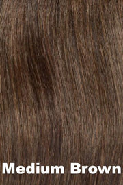 Color Swatch Medium Brown for Envy wig Taylor.  A rich neutral brown with lowlights and highlights woven throughout.