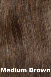 Color Swatch Medium Brown for Envy wig Joy.  A rich neutral brown with lowlights and highlights woven throughout.