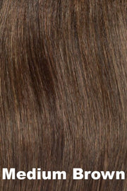 Color Swatch Medium Brown for Envy wig Sam.  A rich neutral brown with lowlights and highlights woven throughout.