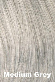 Color Swatch Medium Grey for Envy wig Rose.  A silvery blend of salt and pepper with medium brown woven throughout.
