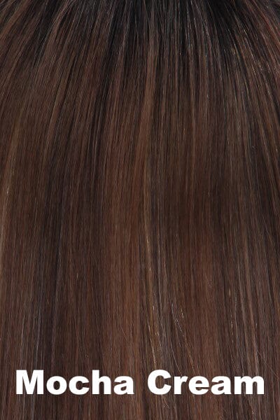 Belle Tress Wigs Toppers - Remy Human Hair Lace Front Mono Top 14" (#1000) Enhancer Belle Tress Mocha Cream  