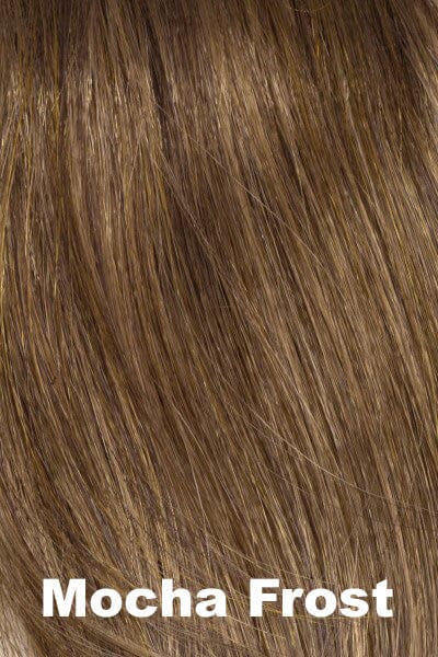 Color Swatch Mocha Frost for Envy wig Kate.  Golden brown with subtle golden blonde highlights.