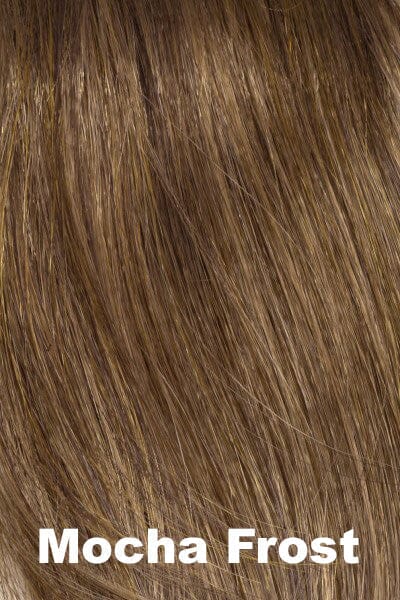 Color Swatch Mocha Frost for Envy wig Jane.  Golden brown with subtle golden blonde highlights.