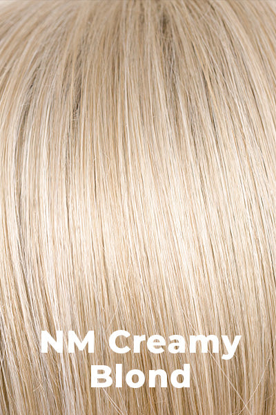 Color Creamy Blond for Amore Top Piece Pixie TP Mono (#760. Pale blonde with platinum blonde and creamy blonde highlights.