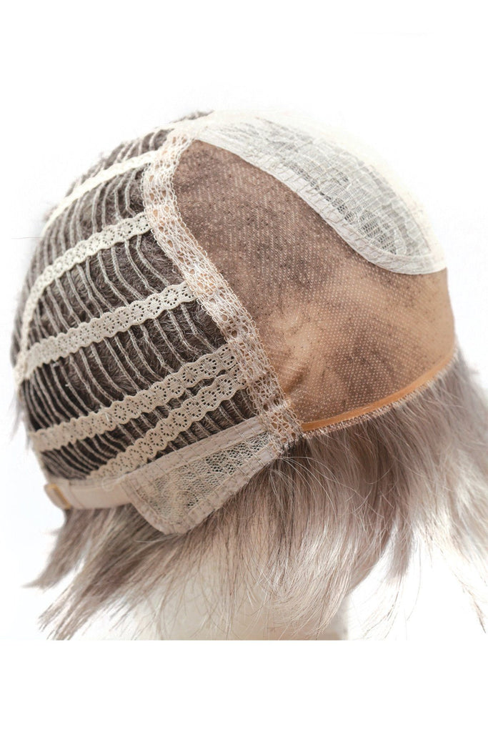 Model wearing the Noriko wig Angelica Partial Mono #1696 11.
