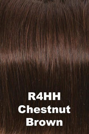 Color Chestnut Brown (R4HH) for Raquel Welch wig Without Consequence Human Hair.  Rich, multidimensional reddish brown.