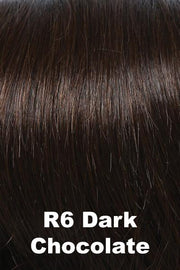 Color Dark Chocolate (R6)  for Raquel Welch wig Knockout Human Hair.  Rich dark chocolate brown.