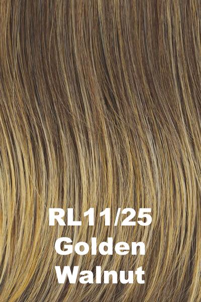 Color Golden Walnut (RL11/25) for Raquel Welch wig On Your Game.  Medium brown with very golden highlights.