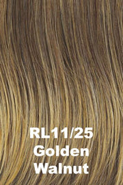 Color Golden Walnut (RL11/25) for Raquel Welch wig On Point.  Medium brown with very golden highlights.