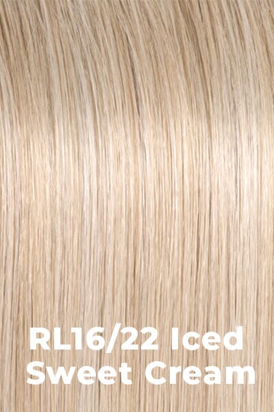 Color Iced Sweet Cream (RL16/22) for Raquel Welch wig Pretty Please!.  Pale blonde base with platinum blonde highlights.