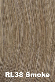 Color Smoke (RL38) for Raquel Welch wig Enchant.  Blend of light brown and medium grey.