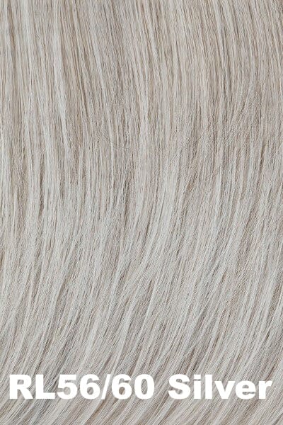 Color Silver (RL56/60) for Raquel Welch wig Upstage Large.  Lightest grey with a very subtle hint of light brown and pure white highlights.