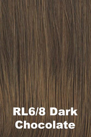 Color Dark Chocolate (RL6/8) for Raquel Welch wig Enchant.  Medium chocolate brown blended with warm medium brown.