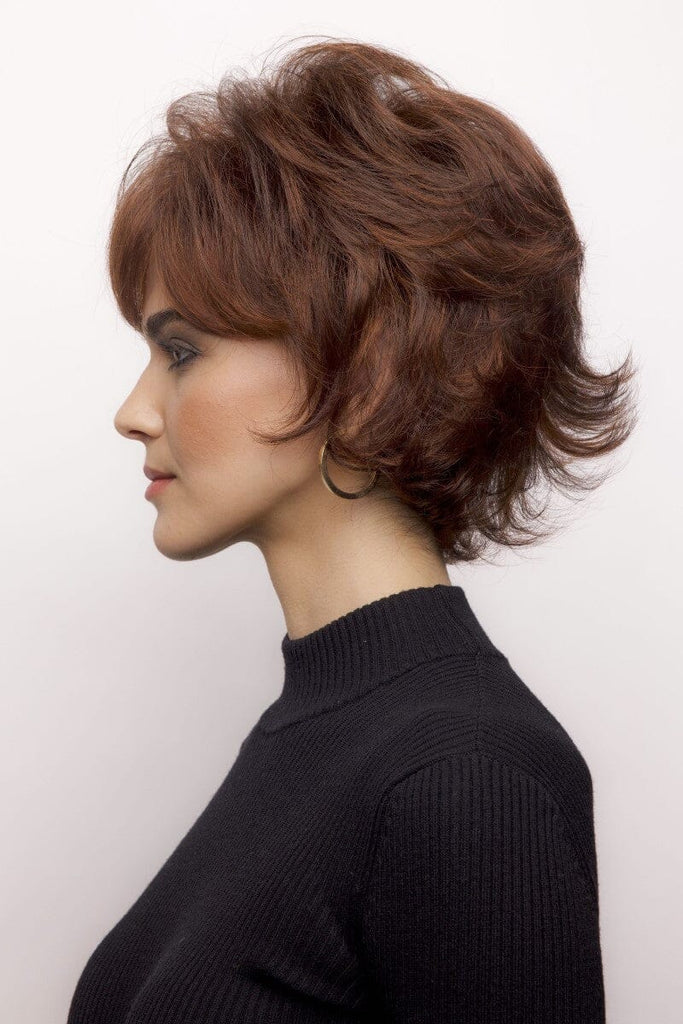 Model wearing the Rene of Paris wig Sierra #2328 4.