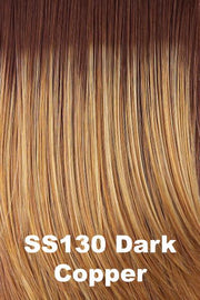 Color SS Dark Copper (SS130) for Raquel Welch wig Winner Petite.  Bright auburn red with subtle deep copper highlights and a dark brown rooting.
