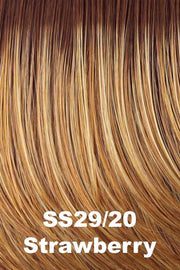 Color SS Strawberry Blonde (SS29/20) for Raquel Welch wig Winner Petite.  Medium ginger blonde with medium brown rooting.