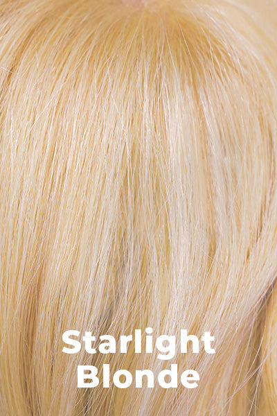 Color Starlight Blonde for Amore Top Piece Mini Topper (#8707) Human Hair. A dynamic blend of medium and bright blond colors.