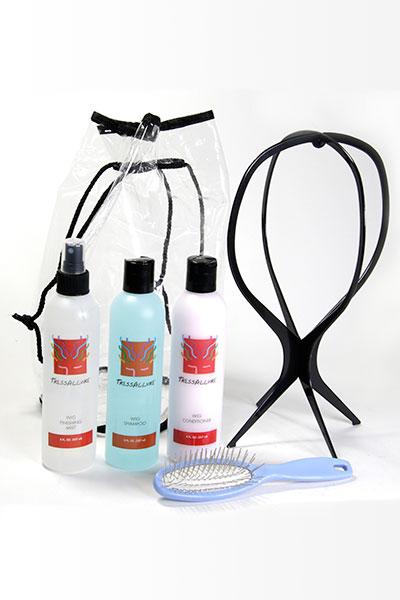 Wig Care Kit - TressAllure - Home Care Kit - Shampoo, Conditioner, Finishing Mist, Brush, Plastic Wig Stand Accessories TressAllure Accessories   