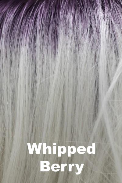 Color Whipped Berry for Noriko wig Angelica #1625. Bright purple roots blending into a pearl white base.