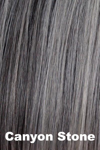 Color Canyon Stone for Orchid wig Fabulous (#4101). Multidimensional natural grey base with slate, white, pewter, silver and steal grey blended throughout.