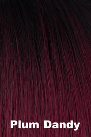 Color Plum Dandy for Orchid wig Tango (#4100). Dark brown root with a burgundy, wine and violet red base.