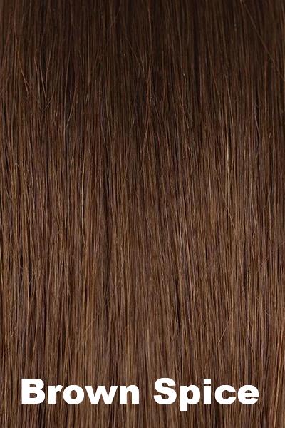 Color Brown Spice for Amore Diamond Top Piece (#8706) Human Hair. A sophisticated, warm and rich with medium, warm chocolate brown.