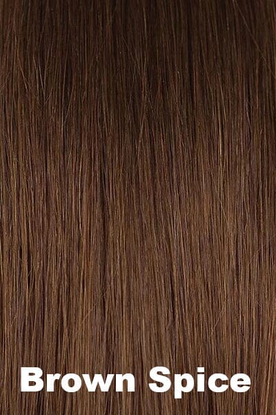 Color Brown Spice for Amore Remy 10" Human Hair Top Piece (#8709). A sophisticated, warm and rich with medium, warm chocolate brown.