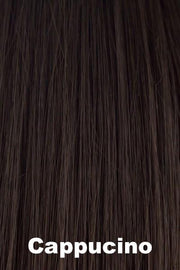 Color Cappucino for Noriko wig Drew #1631. A blend of deep brown base and warm rich mahogany brown.