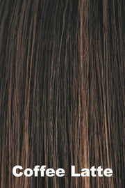 Color Coffee Latte for Amore wig Marley XO (#2564). Rich medium brown with a warm medium brown and medium golden blonde highlight.