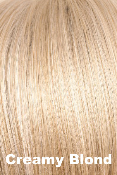 Color Creamy Blond for Amore wig Reign #2571. Pale blonde with platinum blonde and creamy blonde highlights.