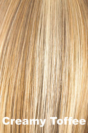 Color Creamy Toffee for Amore wig Sybil (#2583). Dark blonde and honey blonde base with creamy blonde highlights.