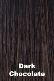 Color Dark Chocolate for Noriko wig Alva #1715. Deep neutral chocolate brown with a cool medium brown undertone.