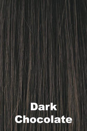 Color Dark Chocolate for Amore wig Brittany #2538. Deep neutral chocolate brown with a cool medium brown undertone.