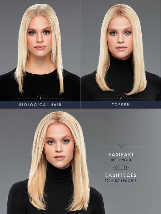 EasiHair EasiPieces 16'' L x 4" W (#786) Human Hair Enhancer EasiHair 2.