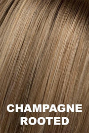 Champagne Rooted - Light Beige Blonde,  Medium Honey Blonde, and Platinum Blonde blend with Dark Roots