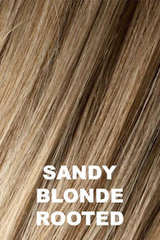 Sandy Blonde Rooted - Medium Honey Blonde, Light Ash Blonde, and Lightest Reddish Brown blend with Dark Roots