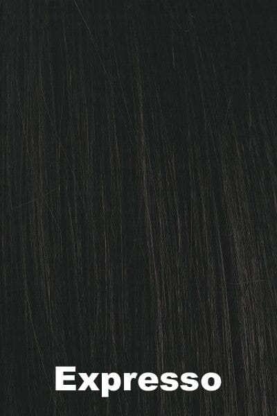 Color Expresso for Amore Remy 14" Human Hair Top Piece (#8708). Darkest brown with a cool undertone.