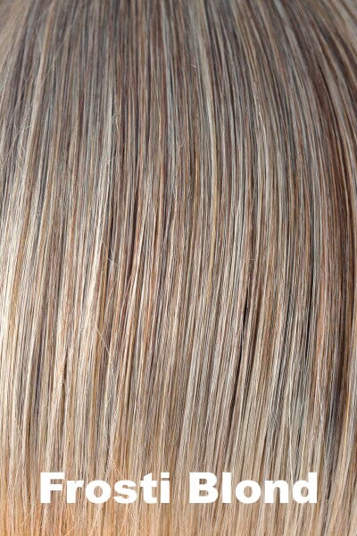 Color Frosti Blond for Noriko wig Brett #1720. Dark blonde gentle root and ash blonde base.