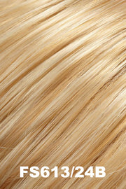 Color FS613/24B (Honey Syrup) for Jon Renau wig Simplicity Mono (#5131). Pale creamy blonde and wheat blonde blend with honey blonde highlights.