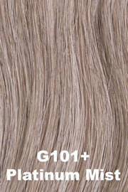 Color Platinum Mist (G101+) for Gabor wig Fortune.  Ashy grey blonde and pearl blonde base with platinum highlights.