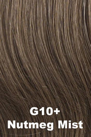 Color Nutmeg Mist (G10+) for Gabor wig Prodigy.  Warm medium brown base with dark blonde and light brown highlights.