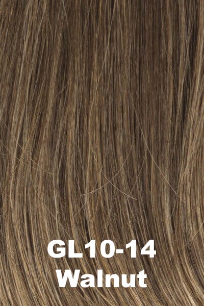 Color Walnut (GL10-14) for Gabor wig Simply Classic.  Medium ashy brown with subtle light brown highlights.